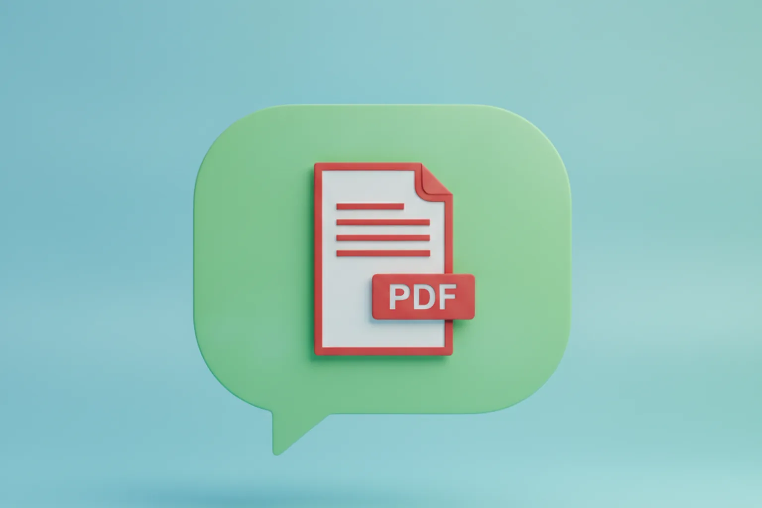 PDF-документ внутри зелёного пузыря сообщения — интеграция Acrobat в WhatsApp