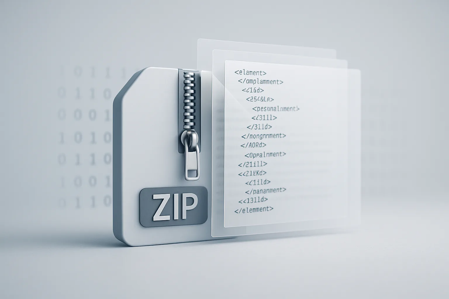 Иконка ZIP-архива с XML-документом — иллюстрация смены формата проекта GIMP