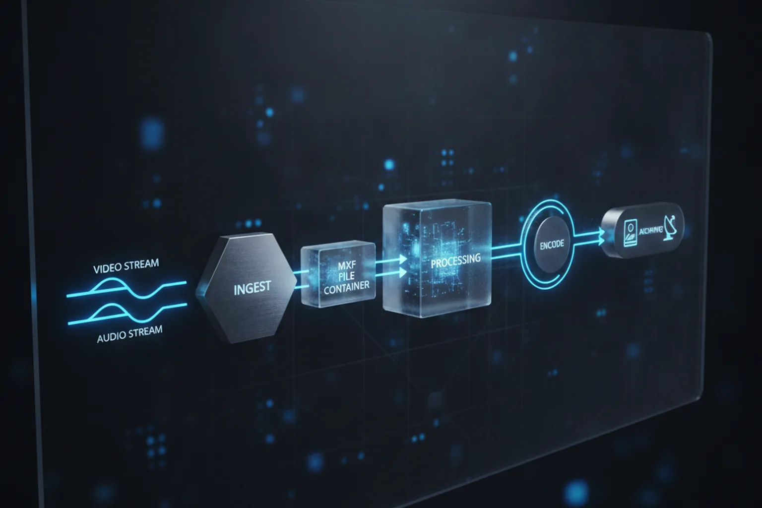 Граф медиапотоков с узлами обработки видео и аудио — GStreamer 1.28.7