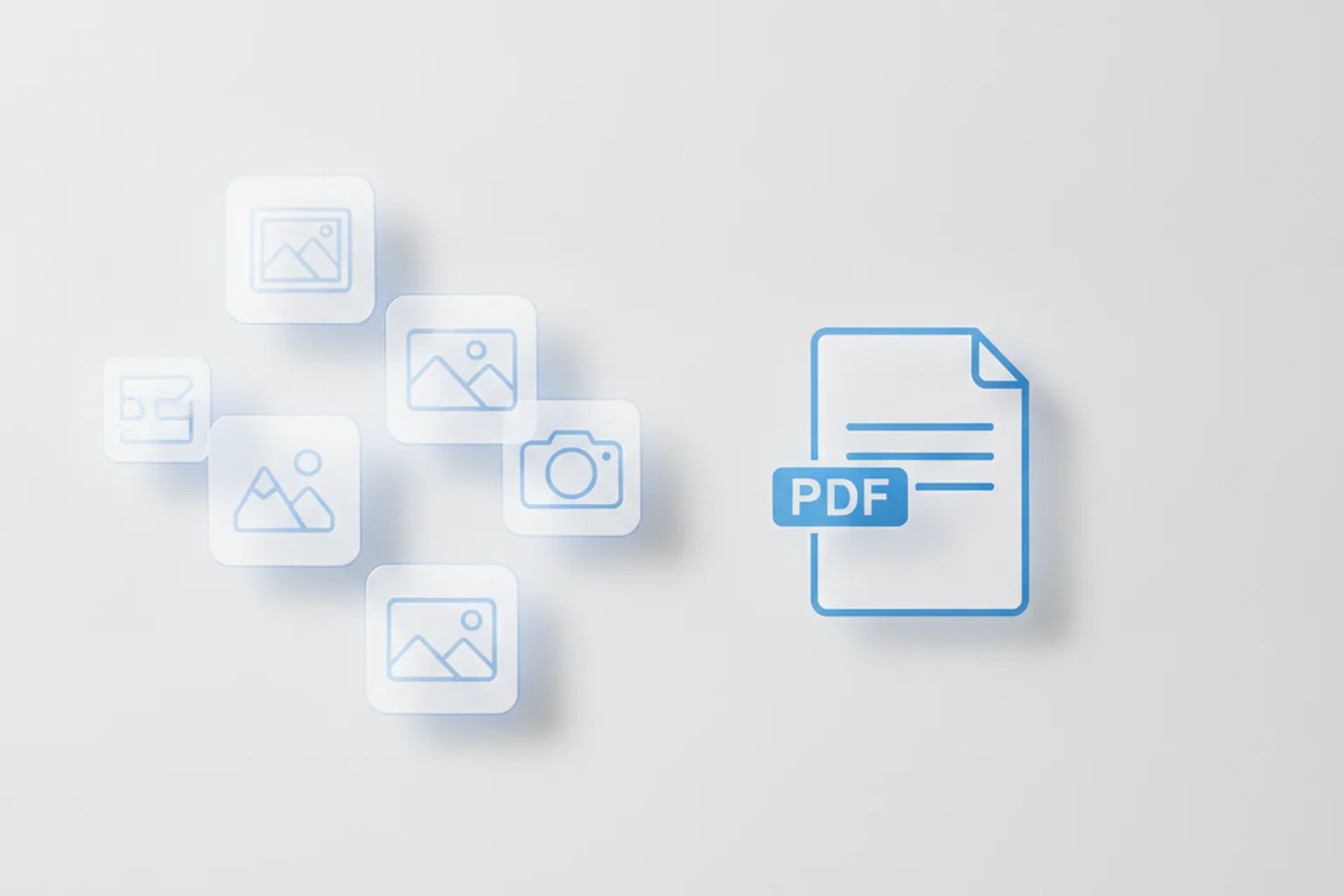 Несколько файлов PNG рядом с документом PDF на рабочем столе