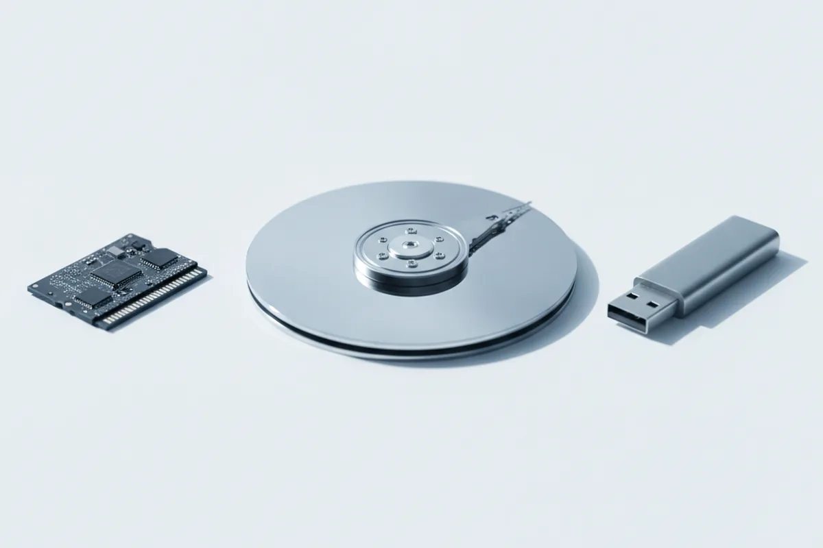 Сравнение SSD-чипа, жёсткого диска и флешки как разных типов накопителей