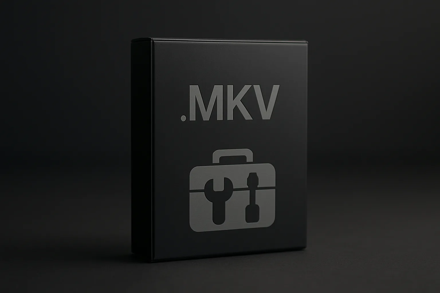 Файл формата MKV и иконка ящика с инструментами на тёмном фоне — обновление MKVToolNix 101